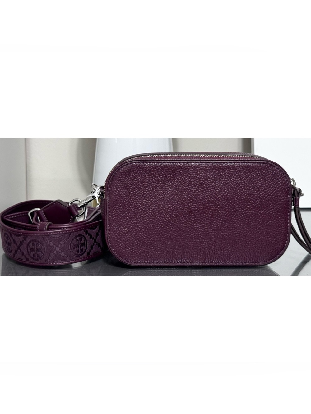 TORY BURCH Miller Mini Crossbody Bag, DARK CARMINE - Picture 3 of 11